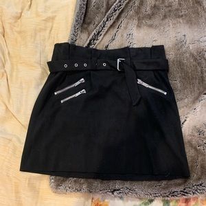 Zara basics belted skirt